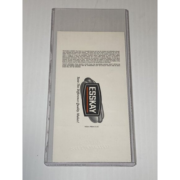 Baltimore Ravens Inaugural Game Football Ticket Stub Ray Lewis Debut 9/1 1996 - Picture 4 of 4